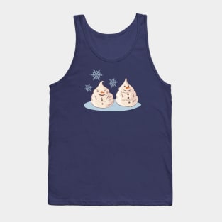 Snowmen with snowflakes Tank Top